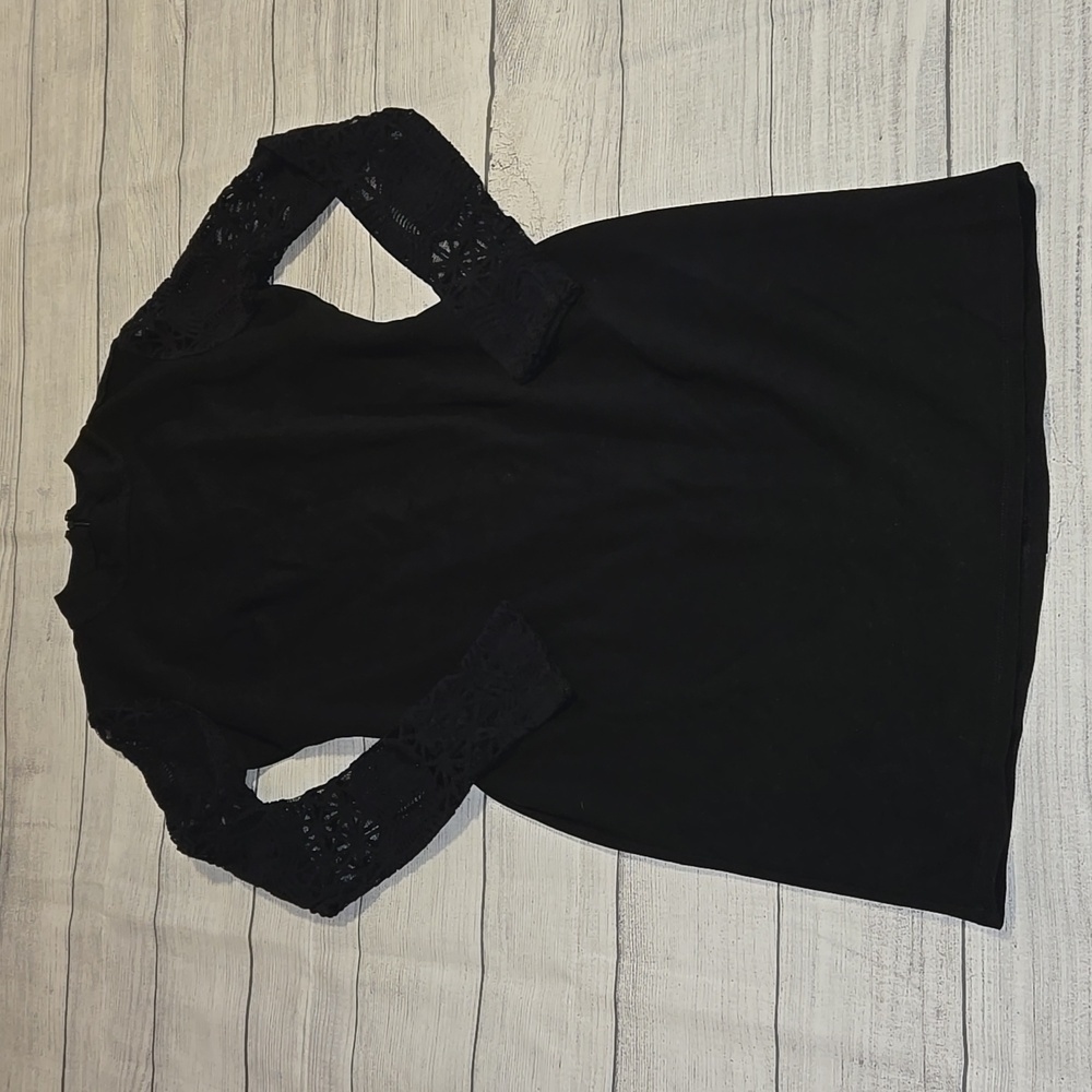 Lulus Women's Lace Up Your Sleeve Long Sleeve Bodycon Dress Black Size S